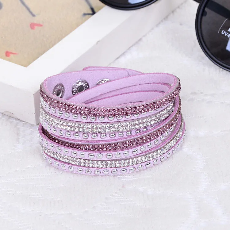 Women Multilayer Leather Bracelet Christmas Gift Charm Bracelets Vintage Jewelry For Women Pulsera