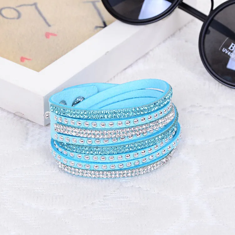 Women Multilayer Leather Bracelet Christmas Gift Charm Bracelets Vintage Jewelry For Women Pulsera