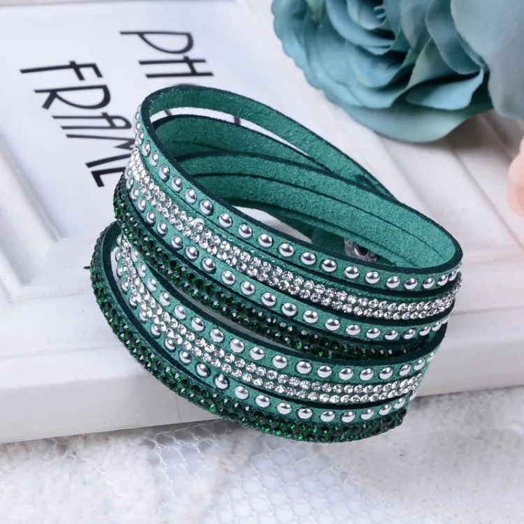 Women Multilayer Leather Bracelet Christmas Gift Charm Bracelets Vintage Jewelry For Women Pulsera