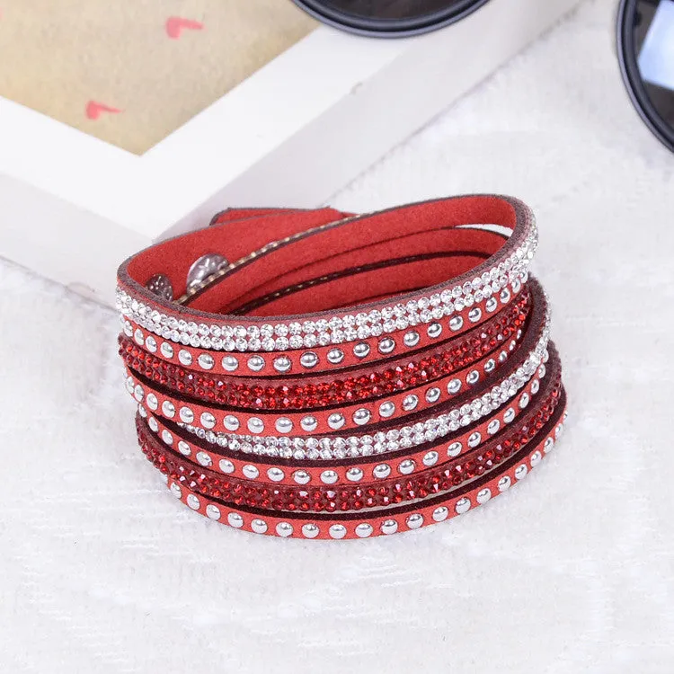 Women Multilayer Leather Bracelet Christmas Gift Charm Bracelets Vintage Jewelry For Women Pulsera