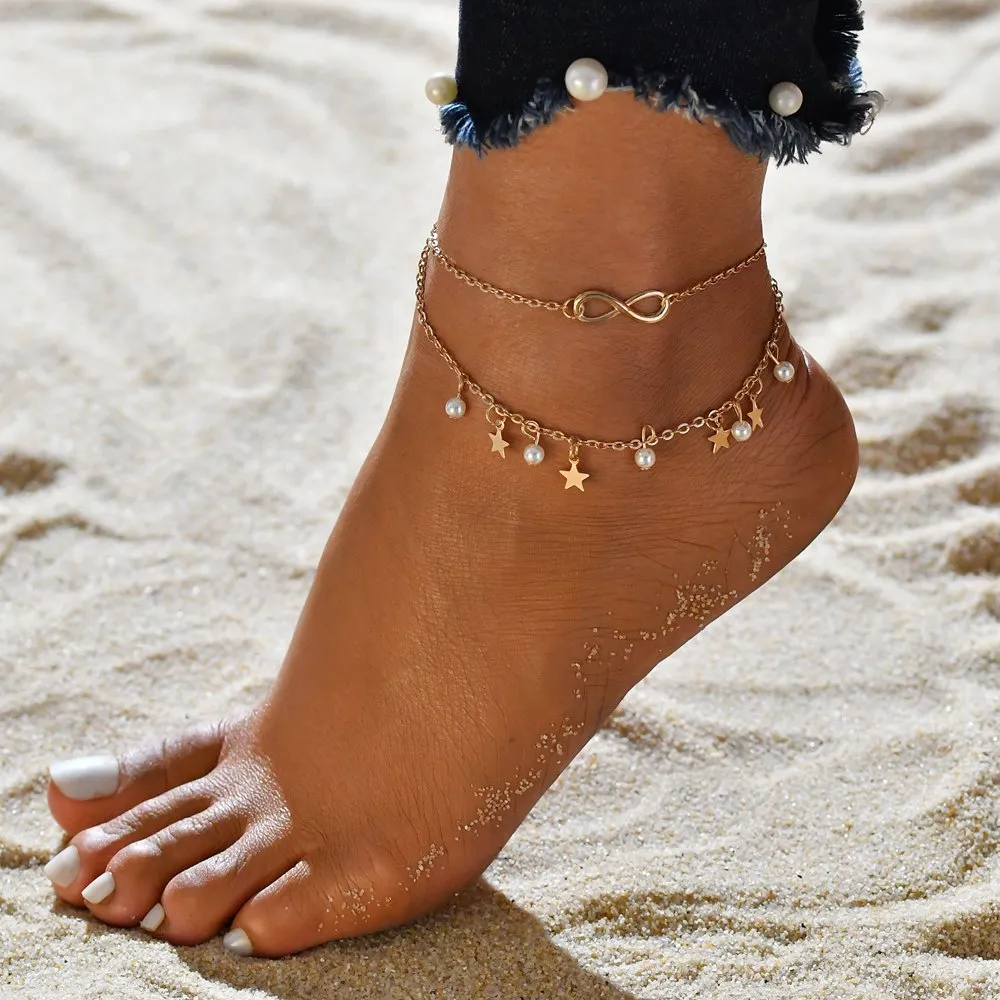 Women's Boho Vintage Statement Fringe Anklet