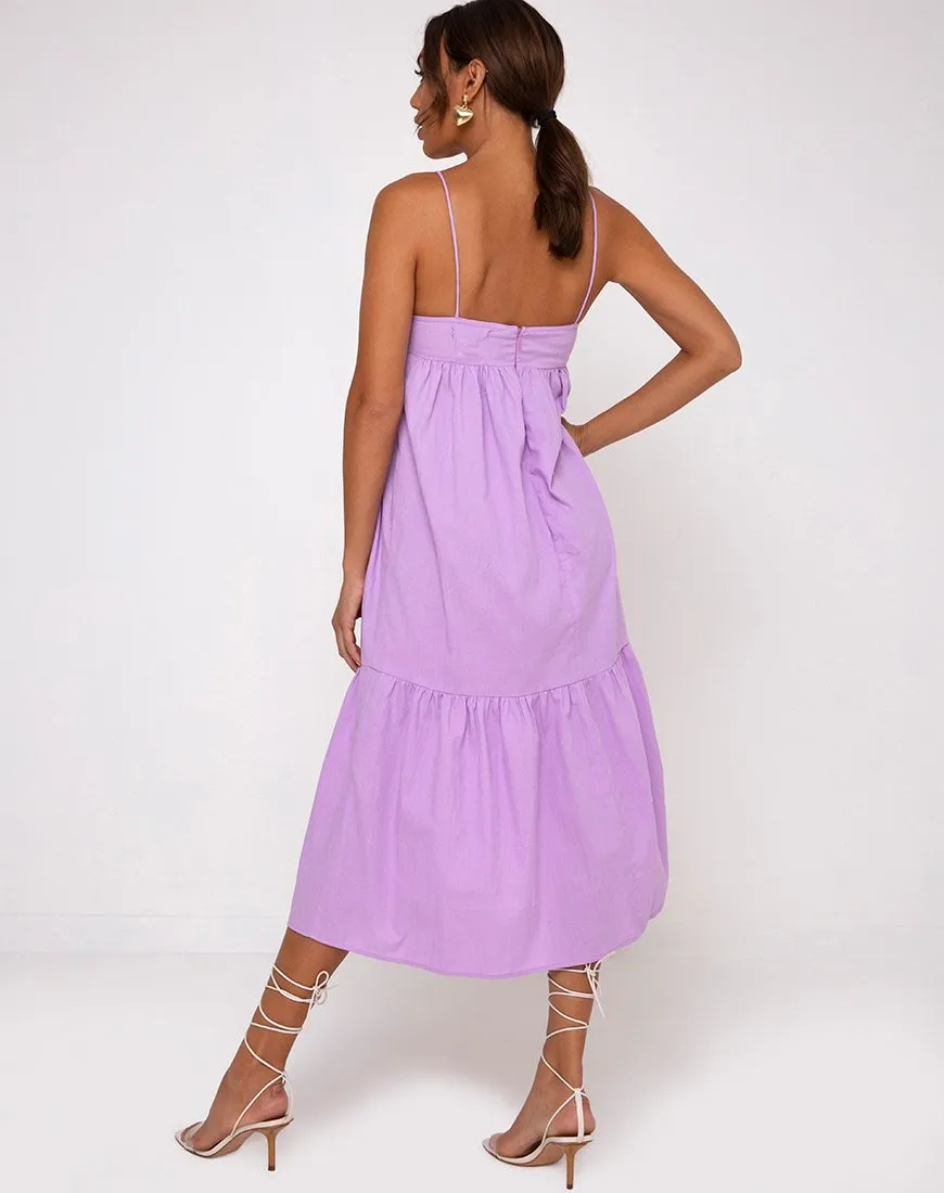 Xier Midi Dress in Lilac